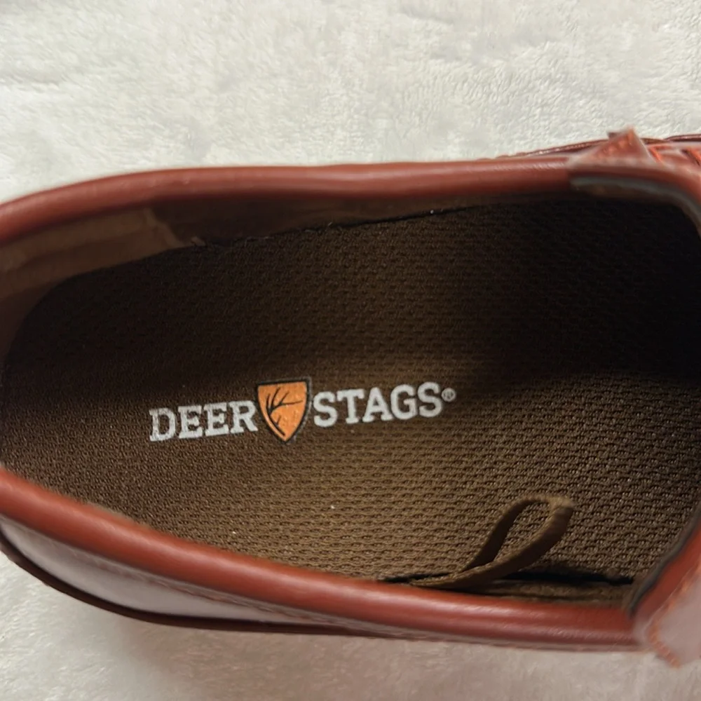Deer Stags Kids' Booster Driving Moc Slip-On in Dark Luggage Preowned Size 3.5